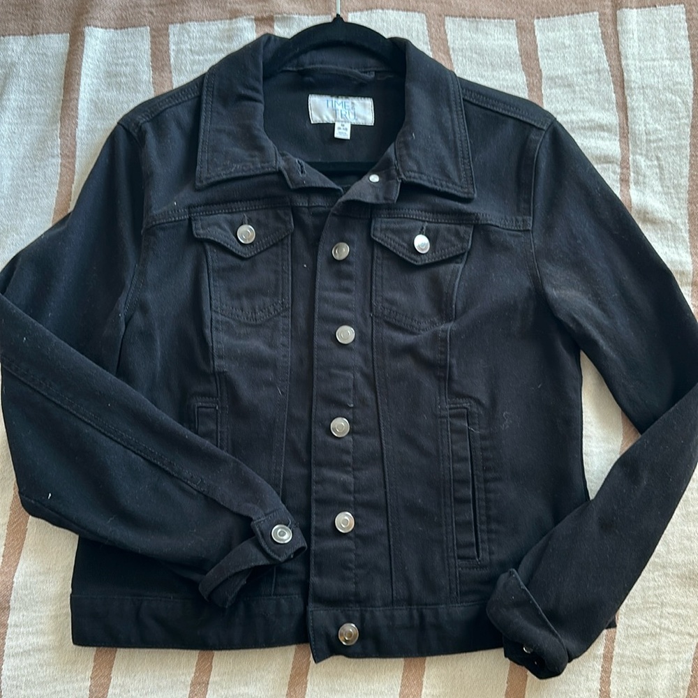 black jean jacket